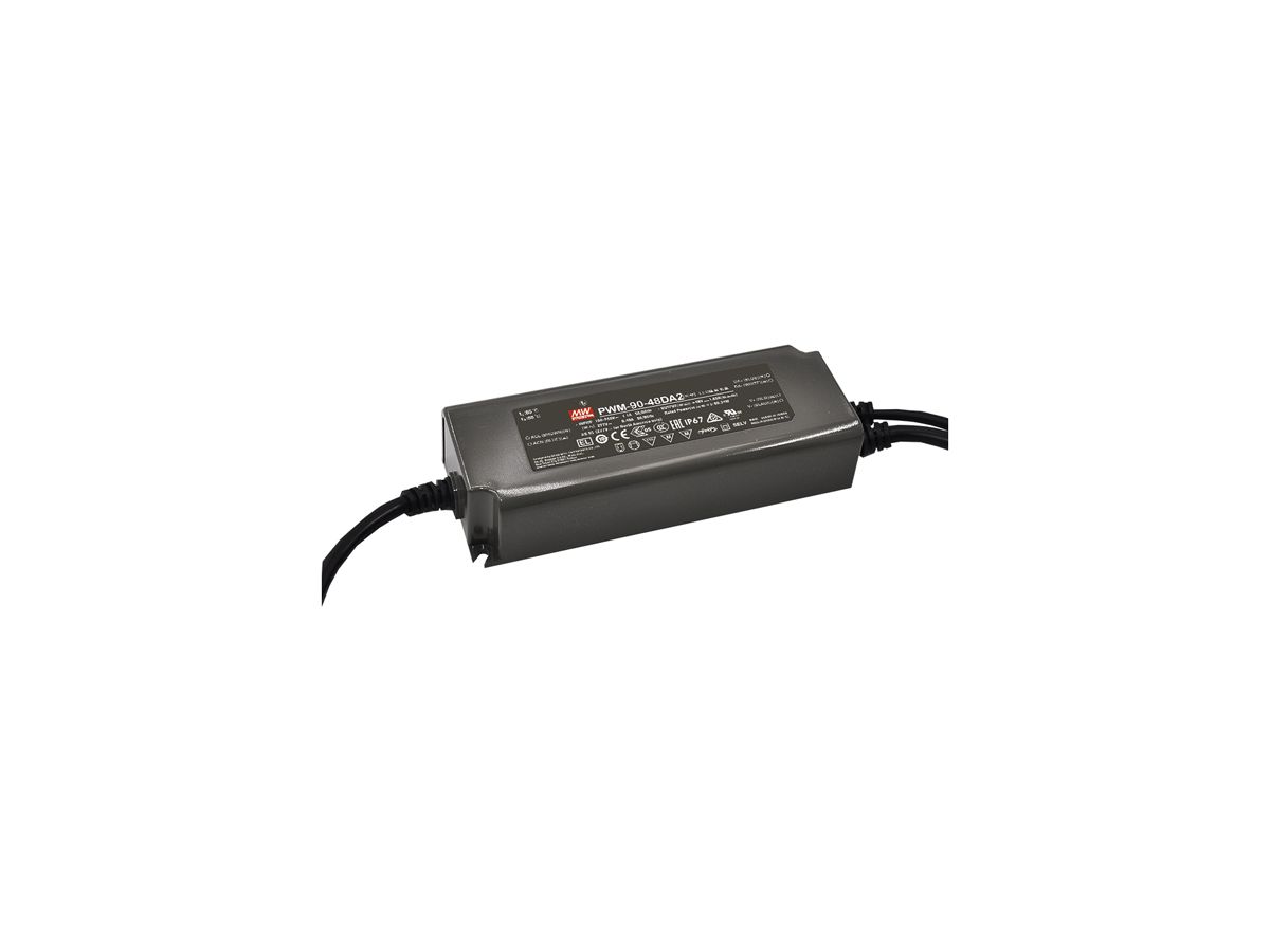 LED-Konverter MEAN WELL PWM-90-12DA2, 90W, 12VDC, 7.5A, dimmbar DALI-2