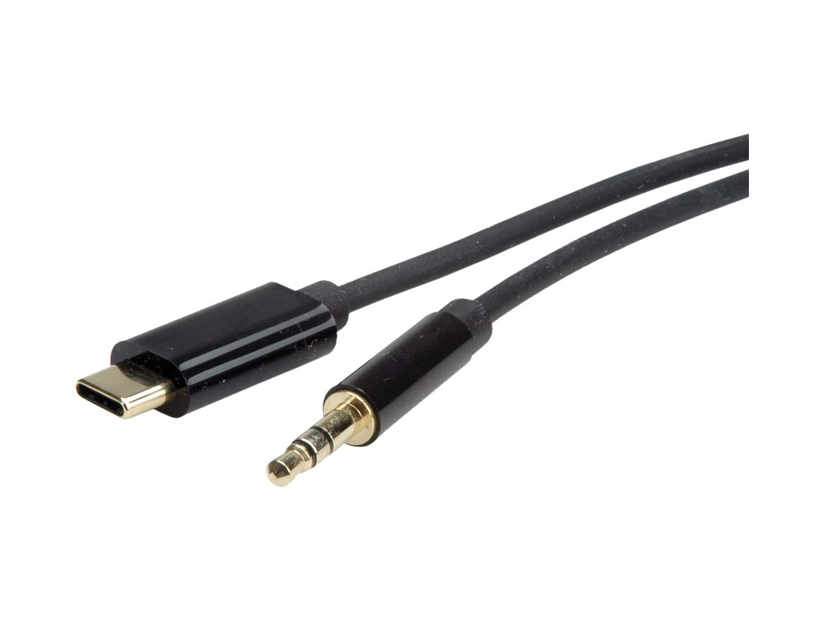 Audio-Adapterkabel ROLINE USB-C → 3.5mm Klinke (Stereo-Stecker) 1.8m