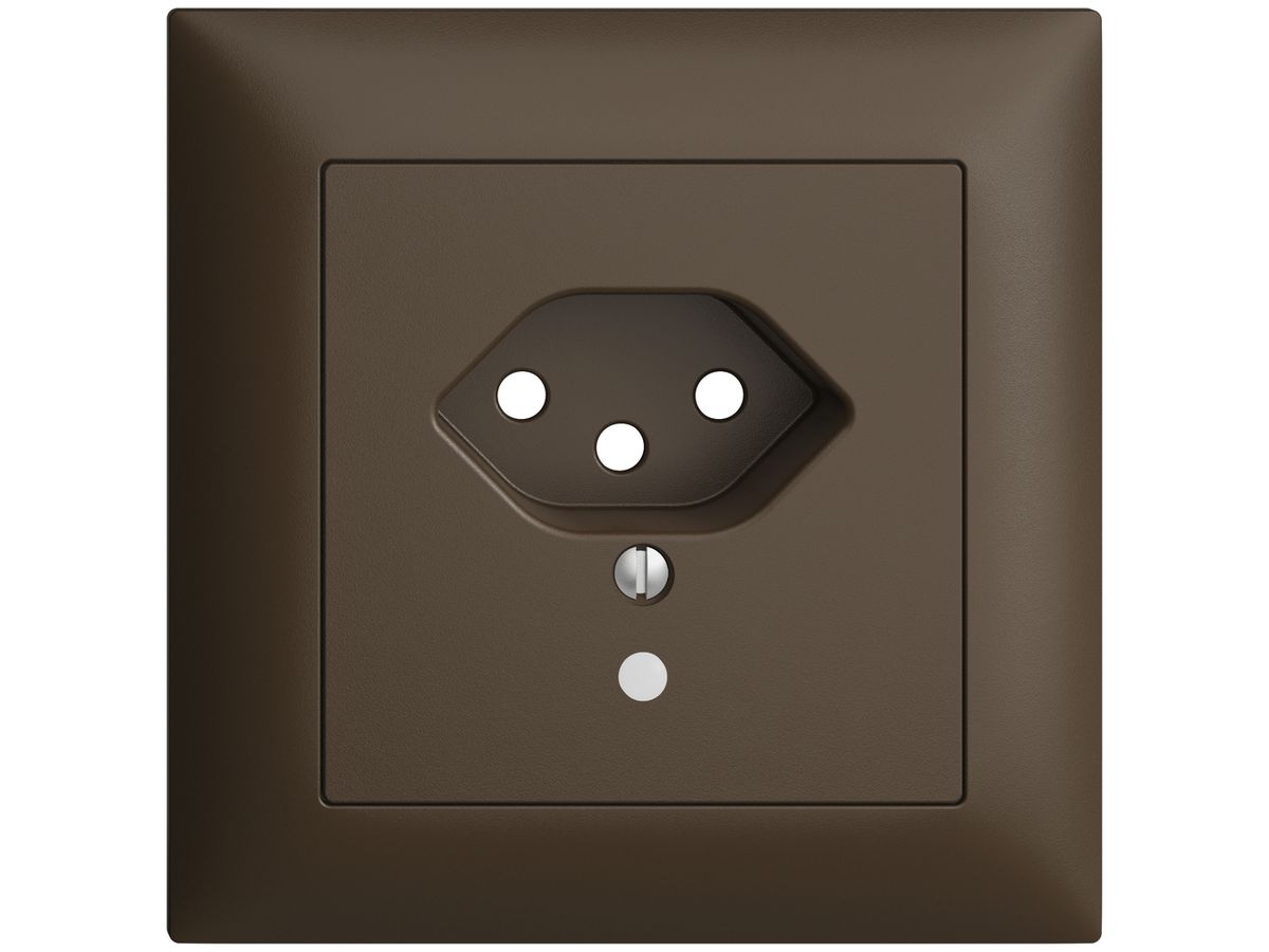 UP-Frontset EDIZIOdue T13 coffee 88×88mm mit Linse