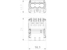 Verbindungsklemme Bettermann 3P 0.2…2.5mm² mit Betätigungshebeln transparent