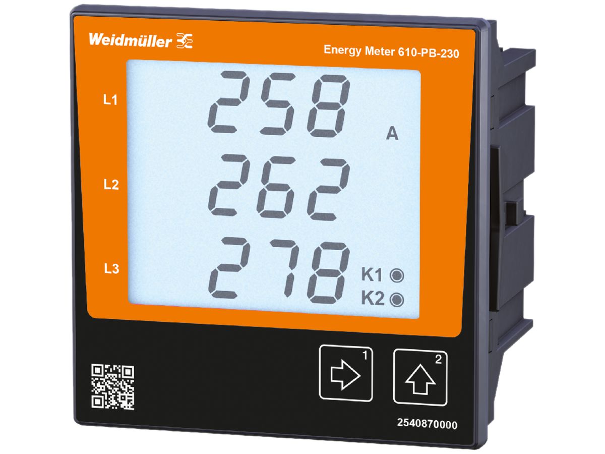 Energiemessgerät Weidmüller ENERGY METER 610-PB-230