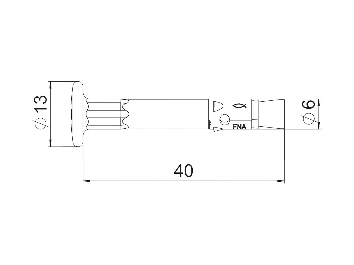 Nagelanker BET FNAII Ø6×42.5mm St galvanisch/ elektrolytisch verz.