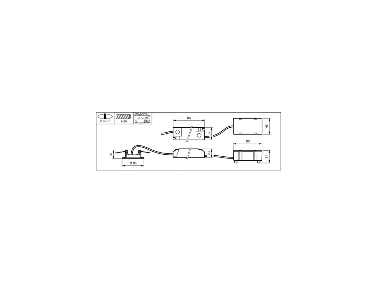 LED-Downlight CoreLine Slim DN145B LED6S/840 PSU II WH