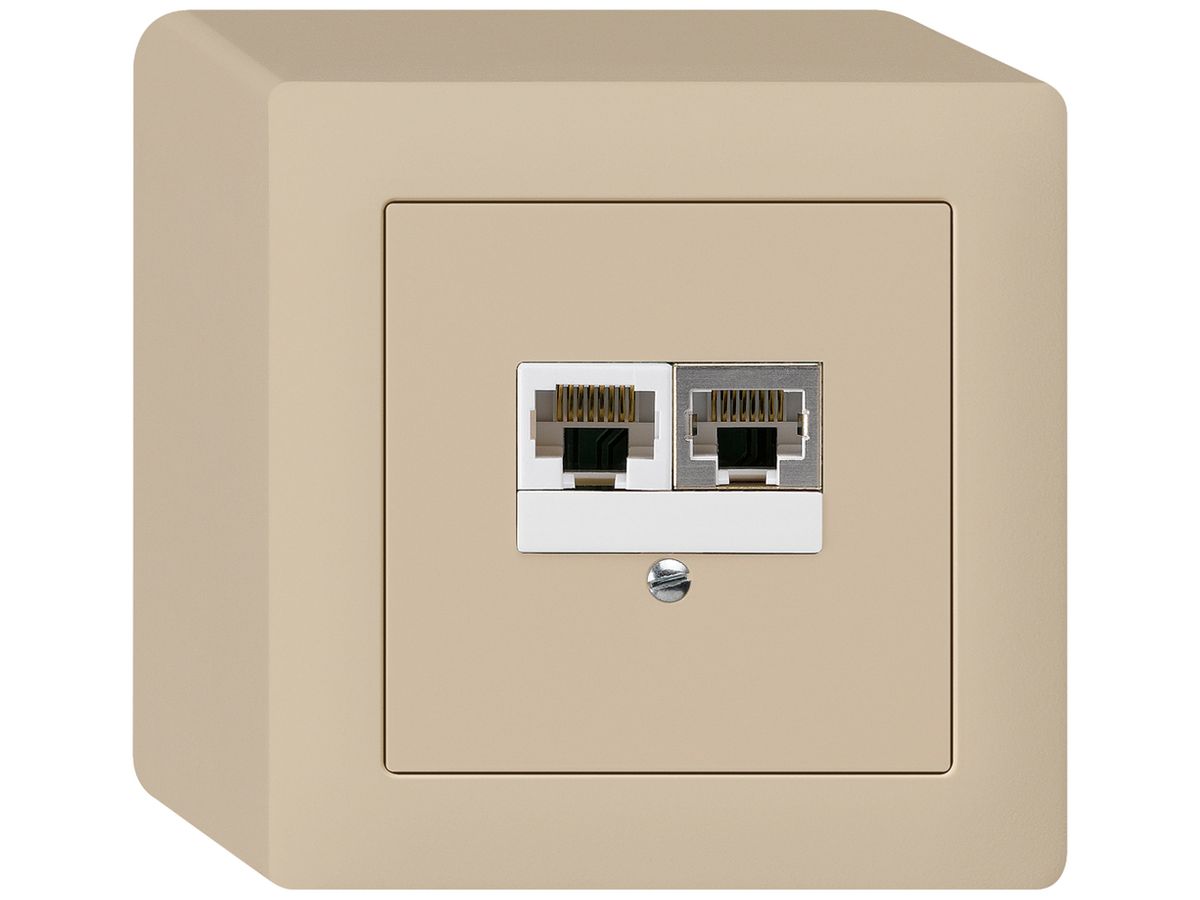 AP-Dose kallysto 2×RJ45s+u getrennt beige