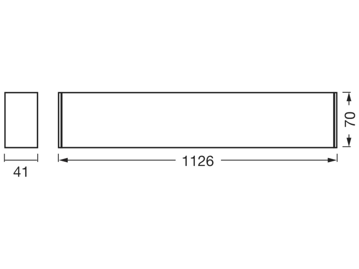 LED-Deckenleuchte LEDVANCE Office line 30W 3500lm 840 1126×41×70mm weiss