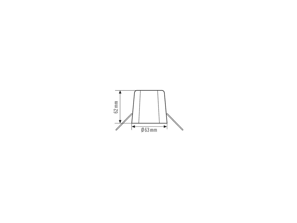 Deckeneinbau-Set ESYLUX für C weiss