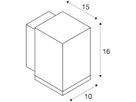 LED-Wandleuchte SLV ENOLA SQUARE M 10W 820lm 3000/4000K IP65 anthrazit