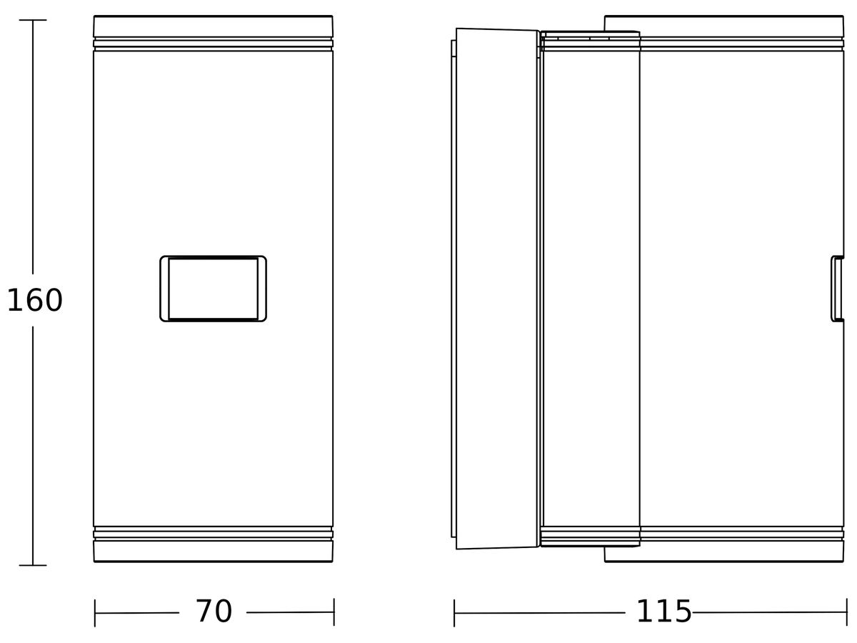 LED-Wandleuchte Steinel L 940 SC SEN GU10 2×14.5W 1240lm 3000K IP44 Ø70×160 an