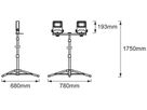 LED-Strahler LEDVANCE WORKLIGHT TRIPOD 2×30W 2×2700lm 4000K IP65 VWB