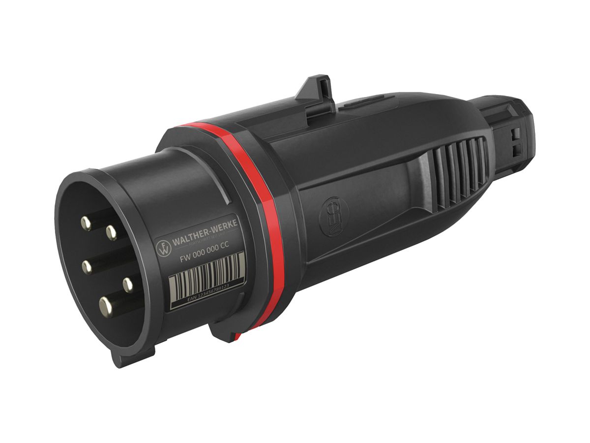 Stecker CEE NEO 5P 16A 380…415V 6h rot IP54 schraublose Klemme