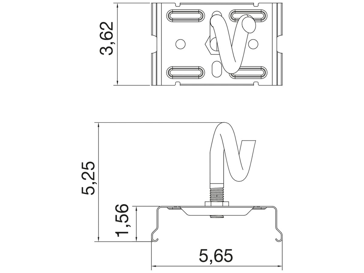 Abhängehalterung SLV EASYLIGHT CSK 56.5×36.2×52.5mm Edelstahl schwarz