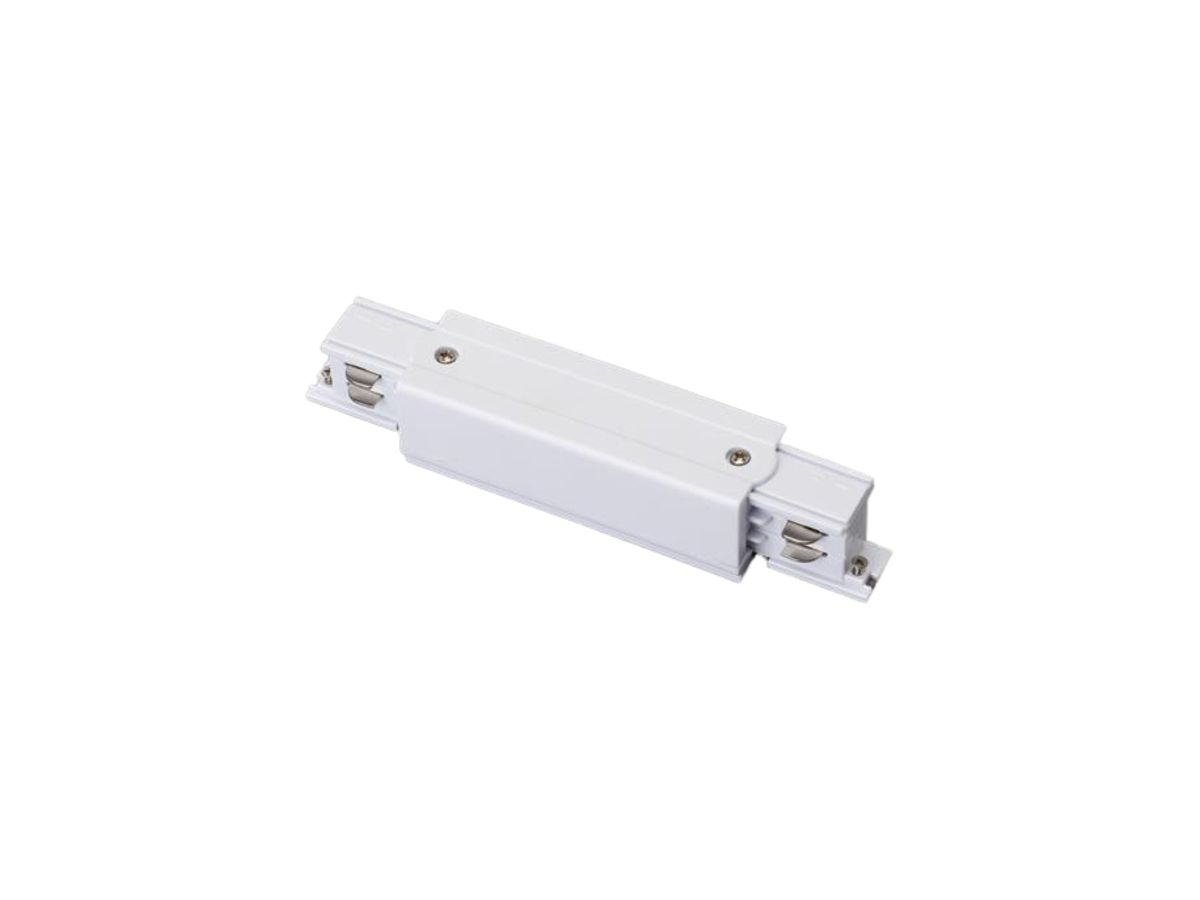 Verbinder DOTLUX dreiphasig, gerade mit Mitteleinspeisung weiss