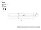 LED-Wandleuchte SLV DIRETO 60 14W 1180lm 2700/3000K 180° DIM 600×90×35mm weiss
