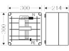 Gehäuse Hensel Mi, mit 1×3P Adapter f.Hauptleitungsschutzschalter 250A, 5P