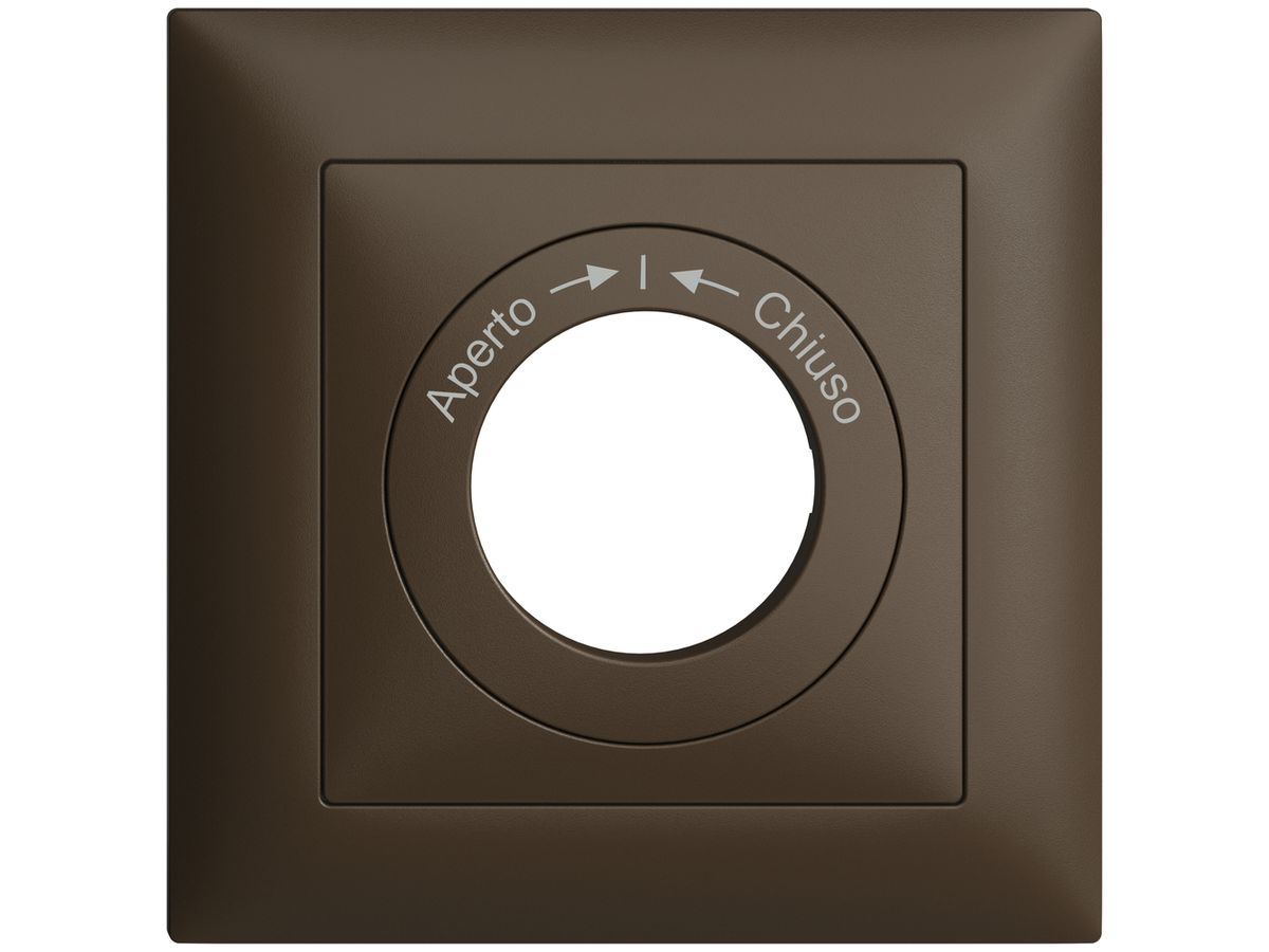 Frontset Aperto->I<-Chiuso EDIZIOdue coffee 88×88mm für Schlüsselschalter