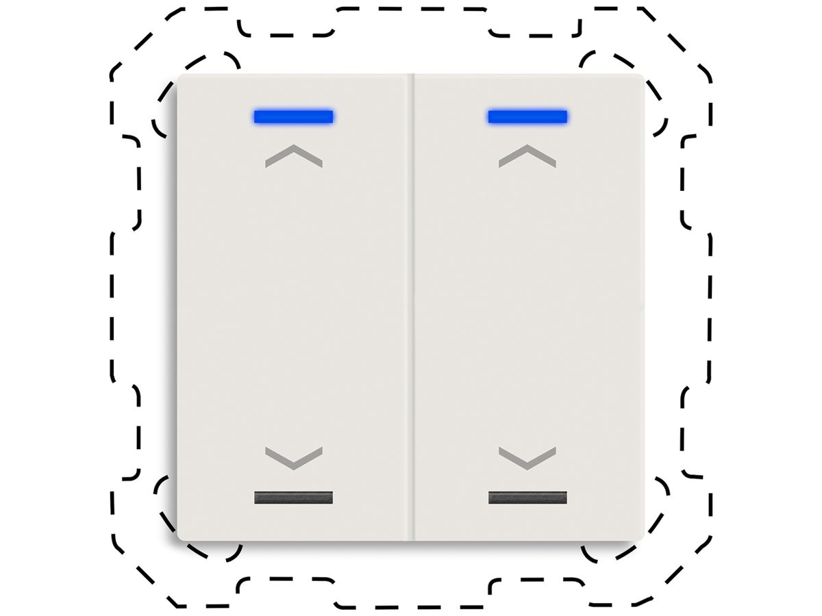 EB-Taster KNX RGBW MDT BE-TAL600211.A1 2T/4B weiss matt "Jalousie"