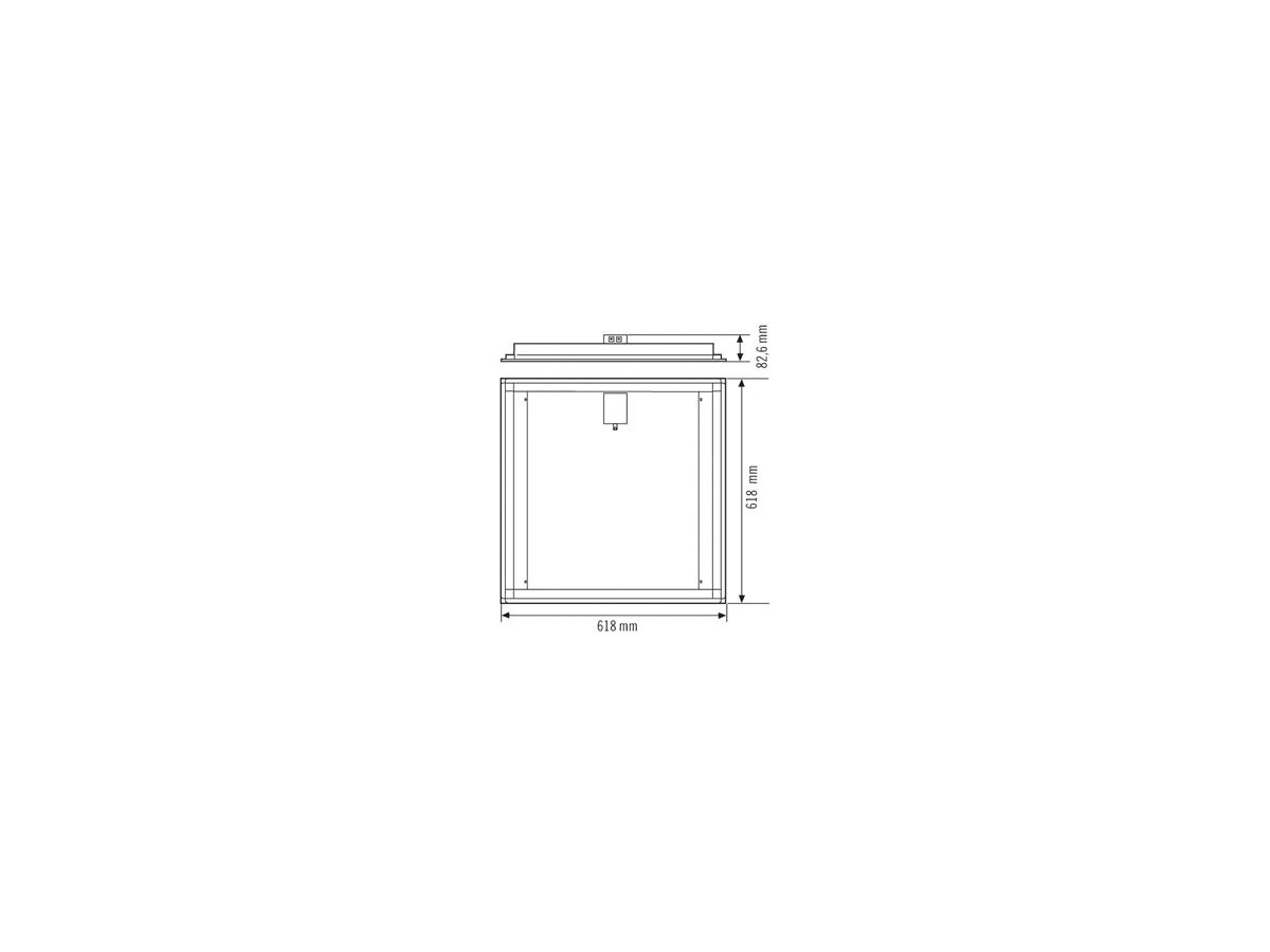 EB-LED-Deckenleuchte CELINE 625×625 30W 3000K 3470lm Slave opal
