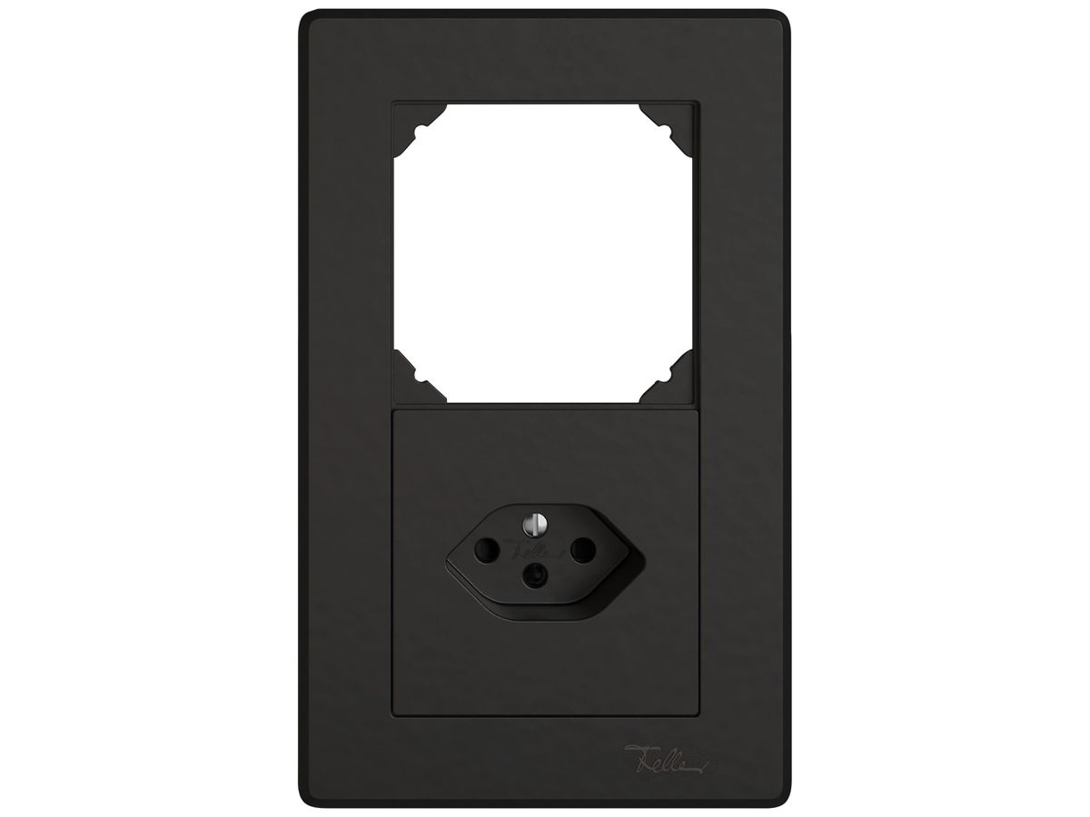 UP-Kombination EDIZIO.liv SNAPFIX® 2×1 156×96mm leer+1×T13 schwarz