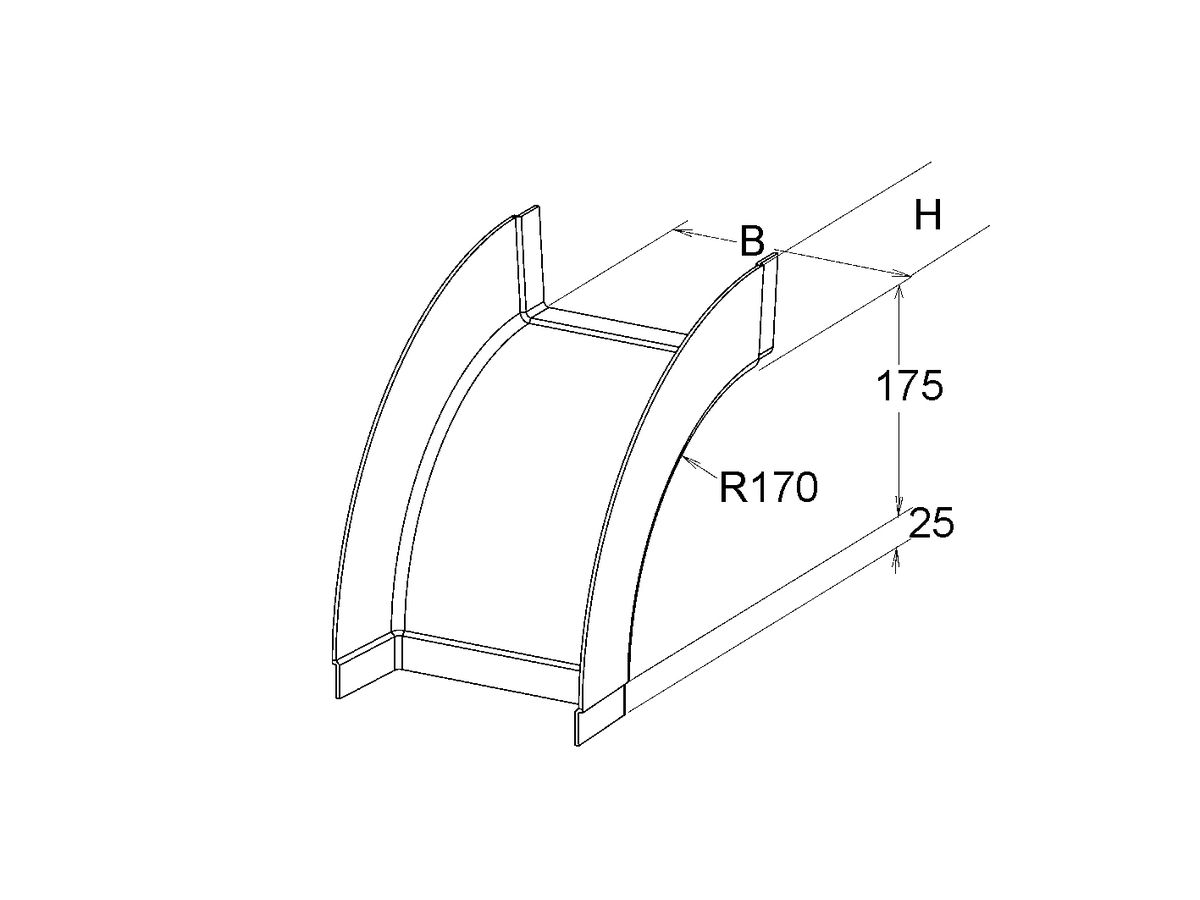 Aussenbogen EBO 250×80mm