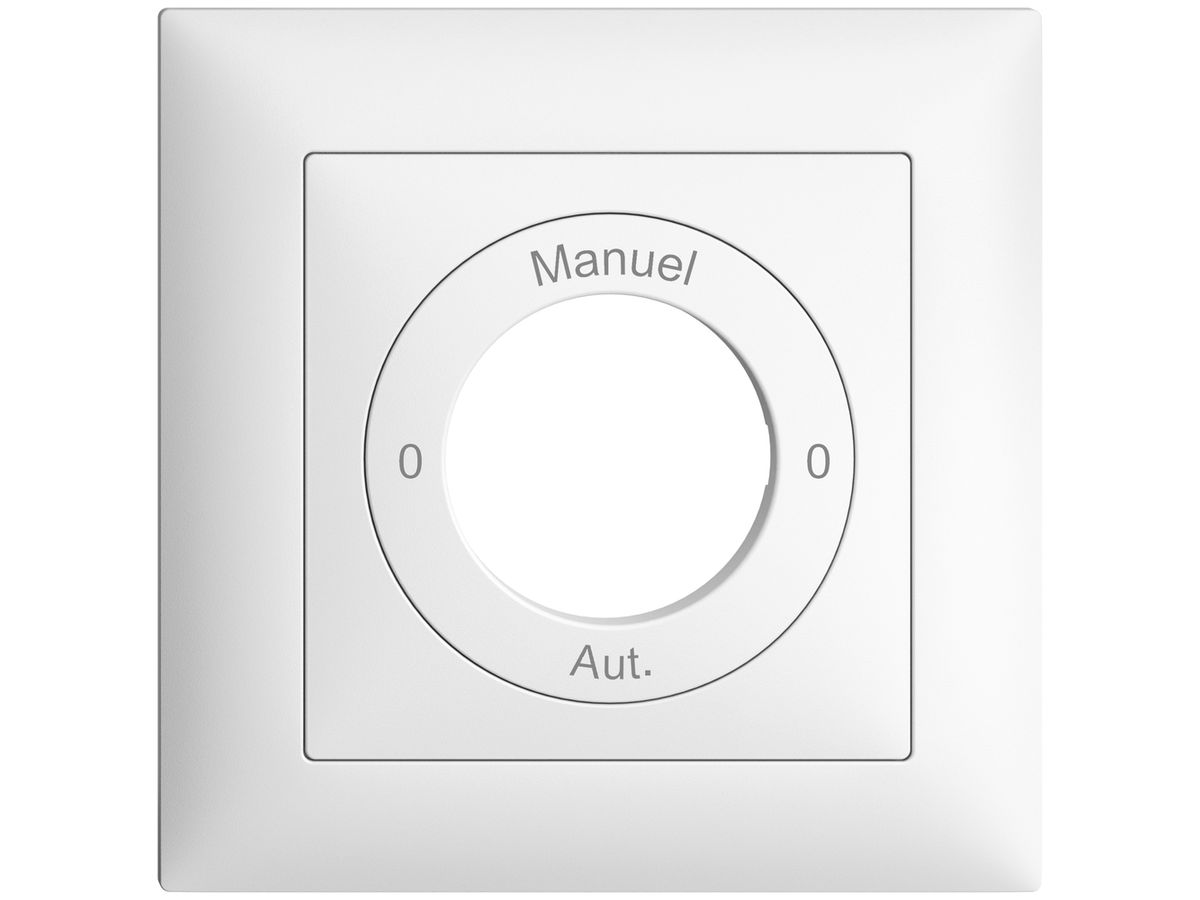 Frontset 0-Auto-0-Main EDIZIOdue weiss 88×88mm für Schlüsselschalter