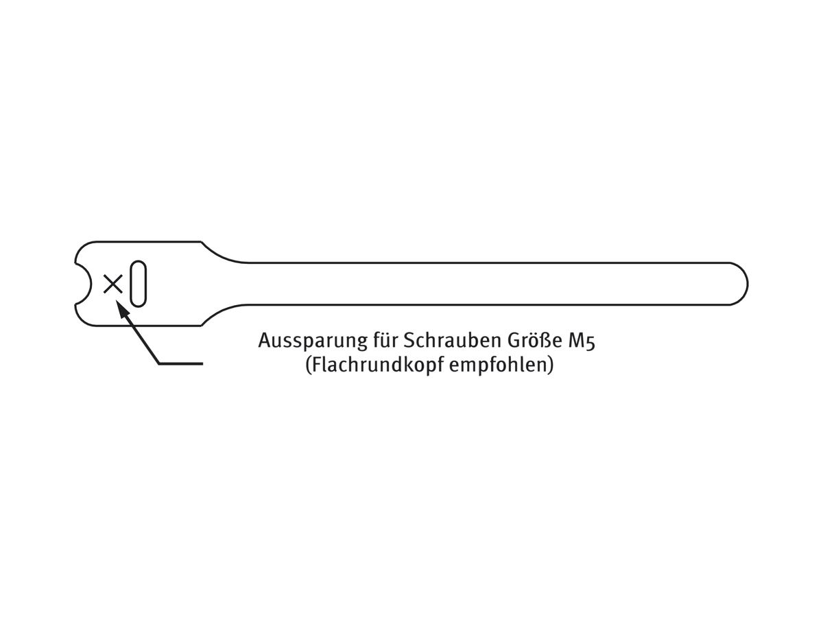 Kabelbinder Panduit-TY mit Klettverschluss 12.7×203mm rot