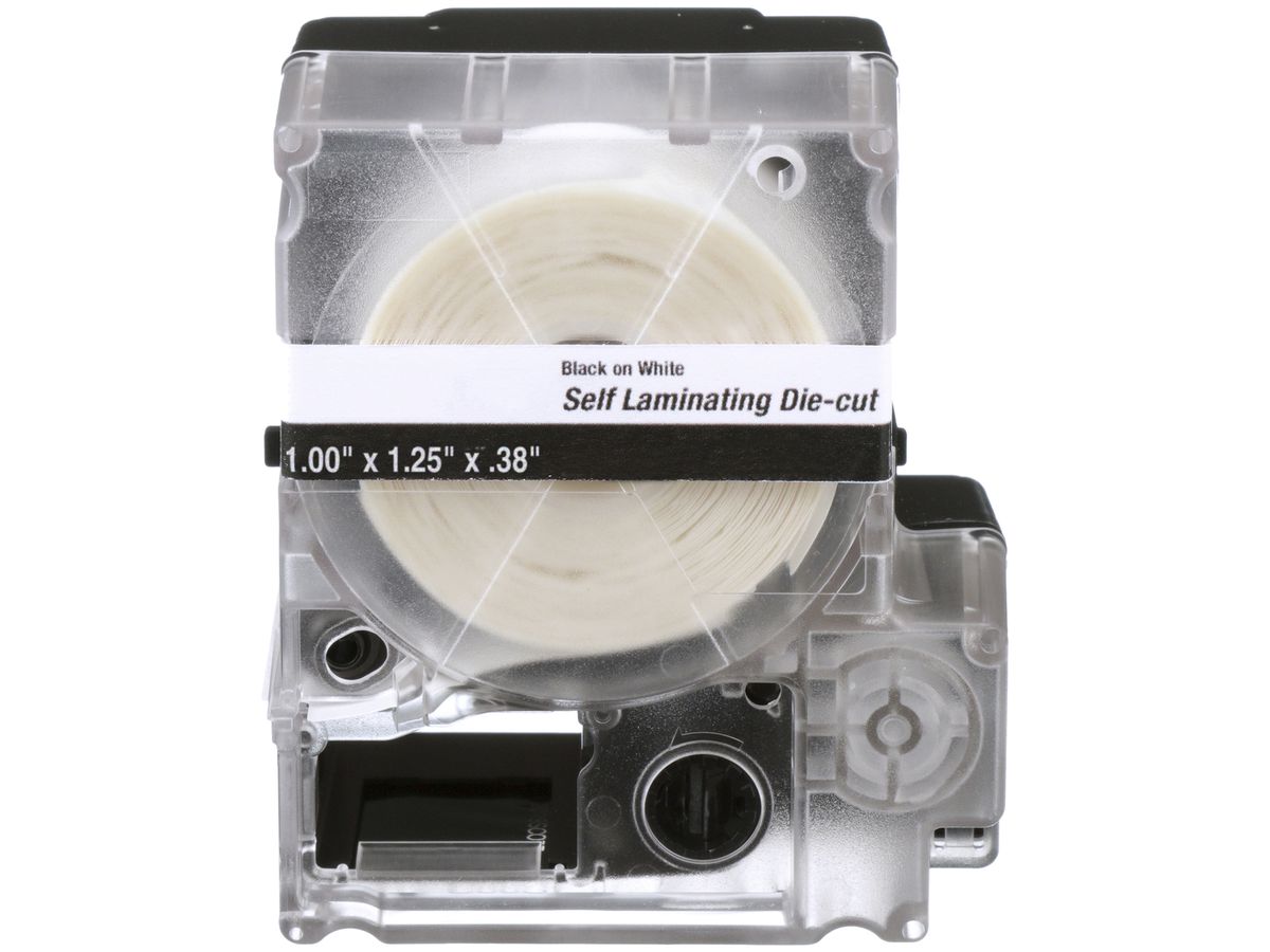 Etikettenkassette Panduit MP, selbstlaminierend, 25.4×19.1mm klar/weiss