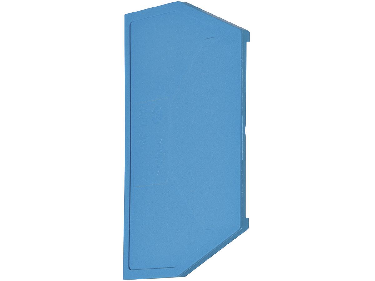 Abschlusswand Hager für KXA06NH N-Klemmen 6mm² blau