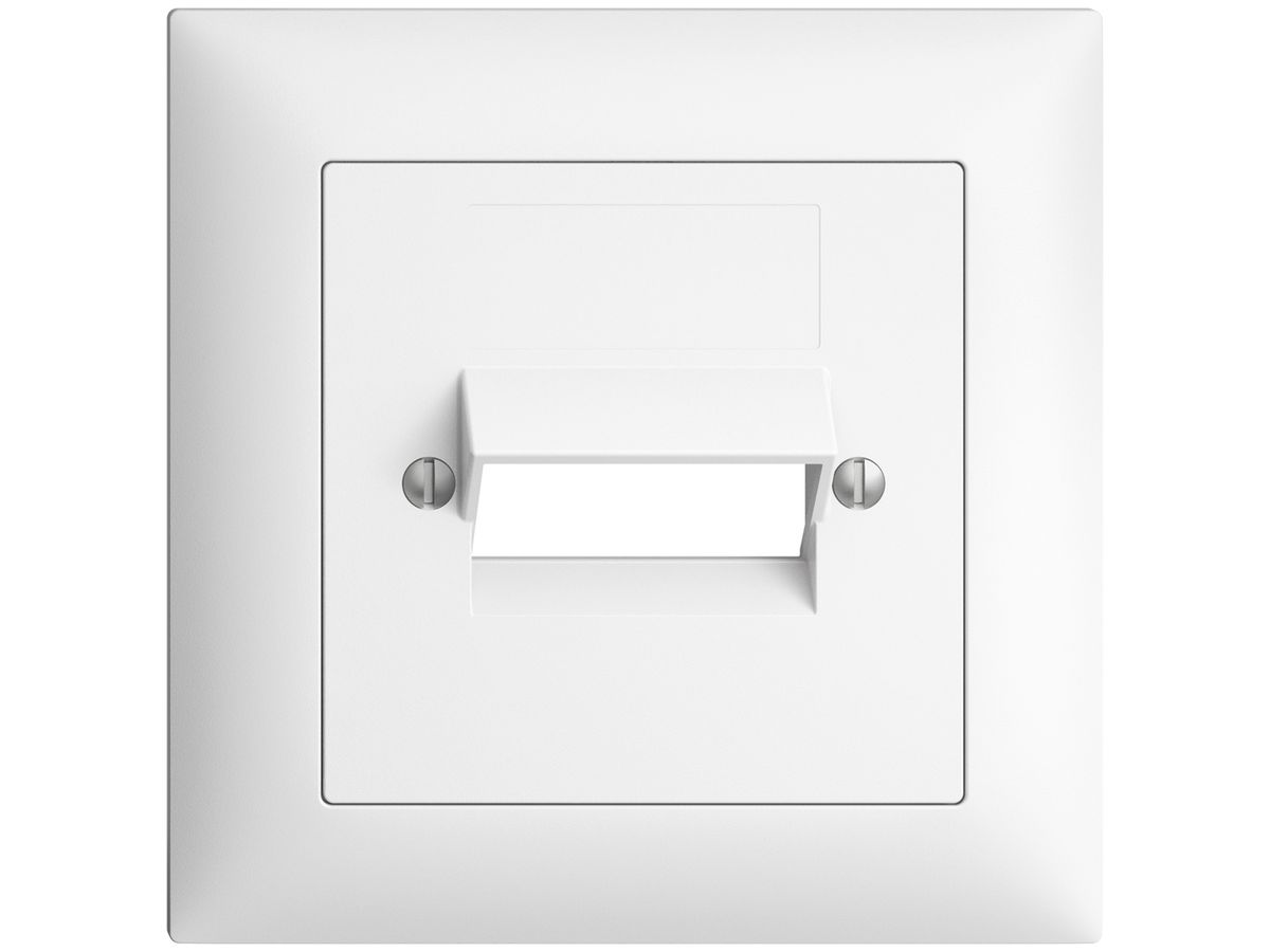 Frontset EDIZIOdue weiss 88×88mm 2×RJ45