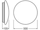 LED-Decken-/Wandleuchte CIRCULAR 19/30/42W 3500lm 4000K IP44/IP20 Ø500 weiss