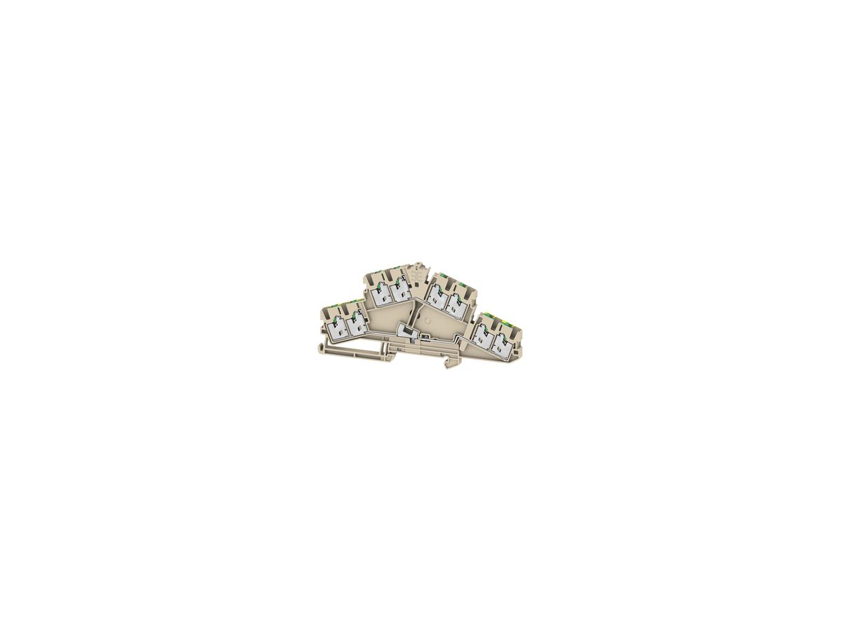 Durchgangs-Reihenklemme WM S2T 2.5 8C FT-PE 2.5mm² 4×2 DIN35 be