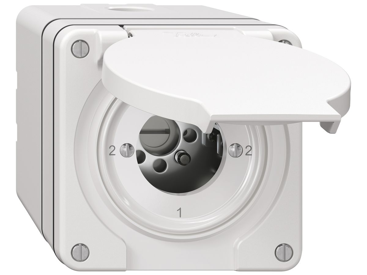 AP-Schlüsselschalter NEVO SNAPFIX® Wechselschalter 16A 400V 2-1-2-1 ws