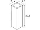 Wandleuchte SLV THEO UP/DOWN OUT, 2×GU10 35W IP44 silbergrau