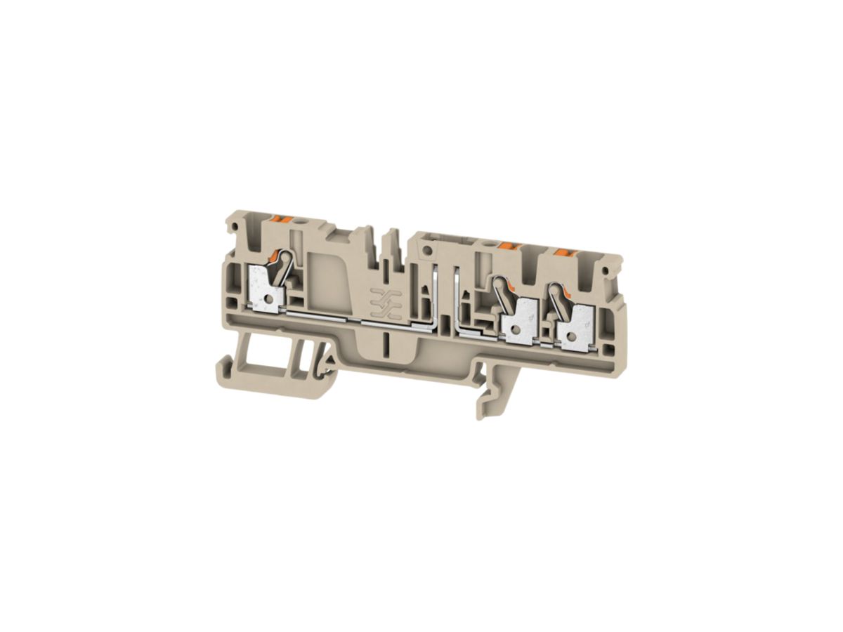 Messtrenn-Reihenklemme Weidmüller ADT W/O PUSH IN 2.5mm² 3 Anschlüsse TS35 beige