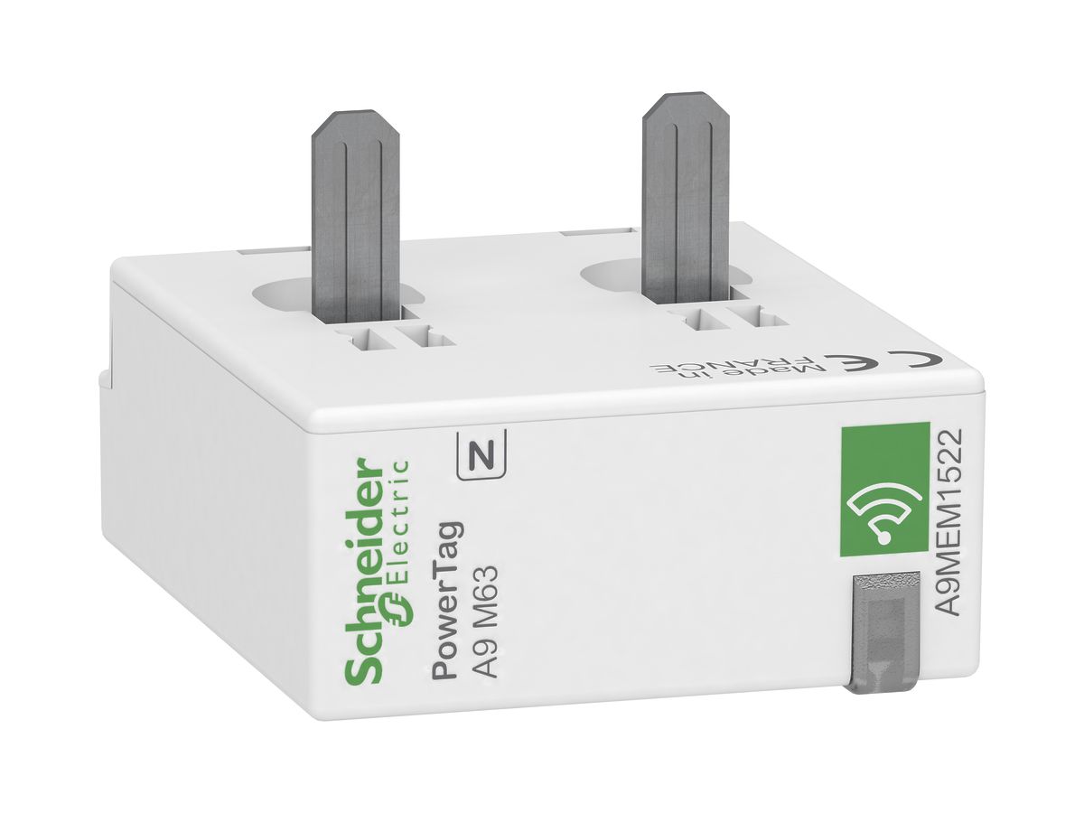 Energiesensor Schneider Electric PowerTag M drahtlos 1PN unten max.63A