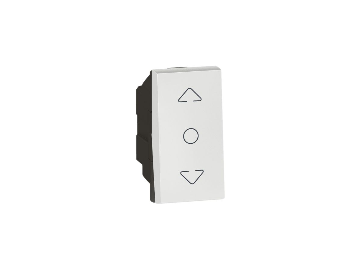 EB-Storenschalter MOS 1×AV/1L magnesium AUF/STOP/AB 1 Modul