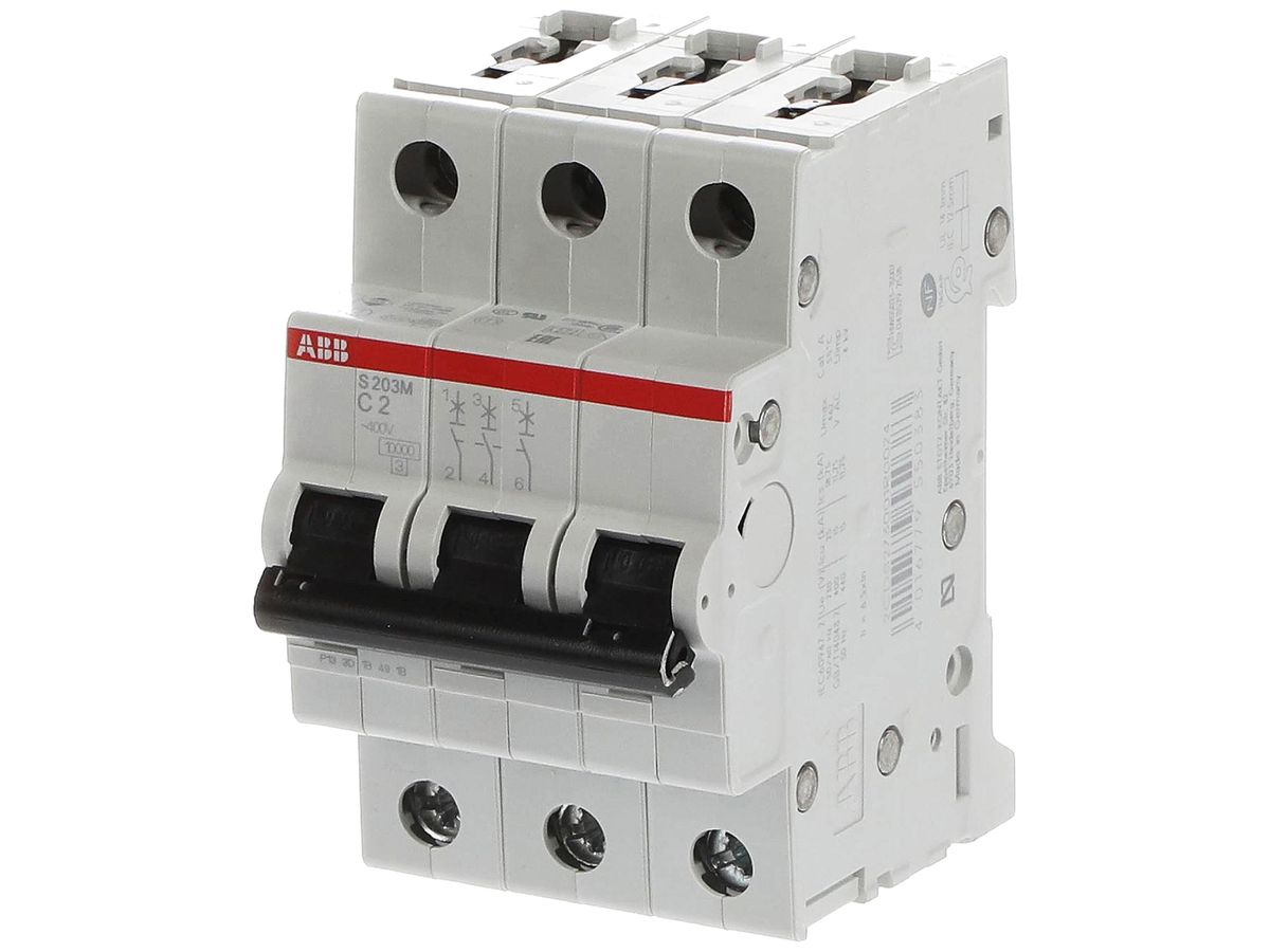 Leitungsschutzschalter ABB S203M-C2 2A C 10kA