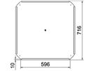 Deckel BET RKD zu Kreuzstück 600mm Edelstahl A2 blank
