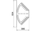 Bogen BET RB W verstellbar 110×400mm Stahl feuerverzinkt