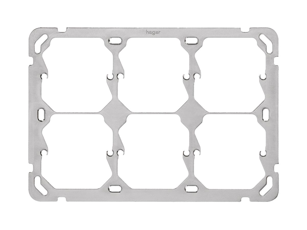 Befestigungsplatte Hager 2×3 horizontal 197×137mm