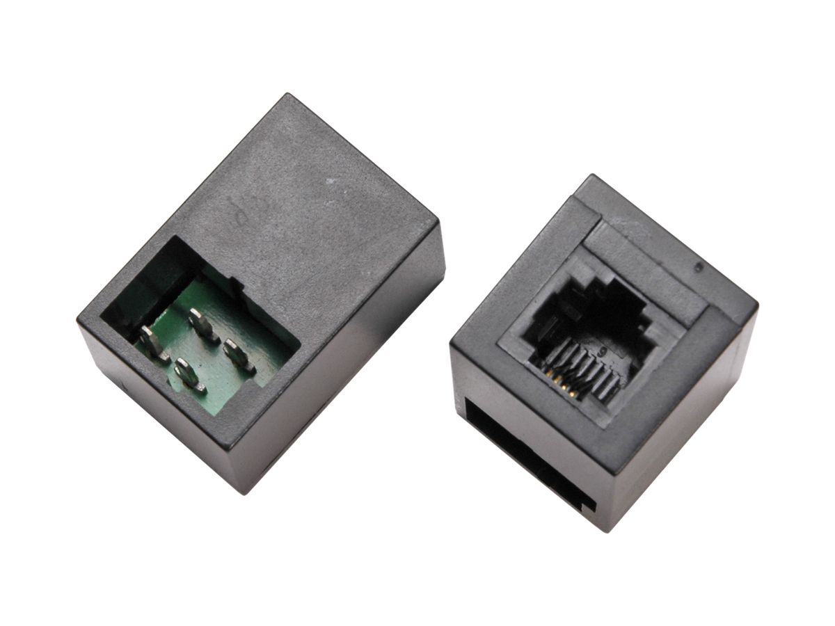 Direktadapter TT83f/RJ11f UTP, schwarz