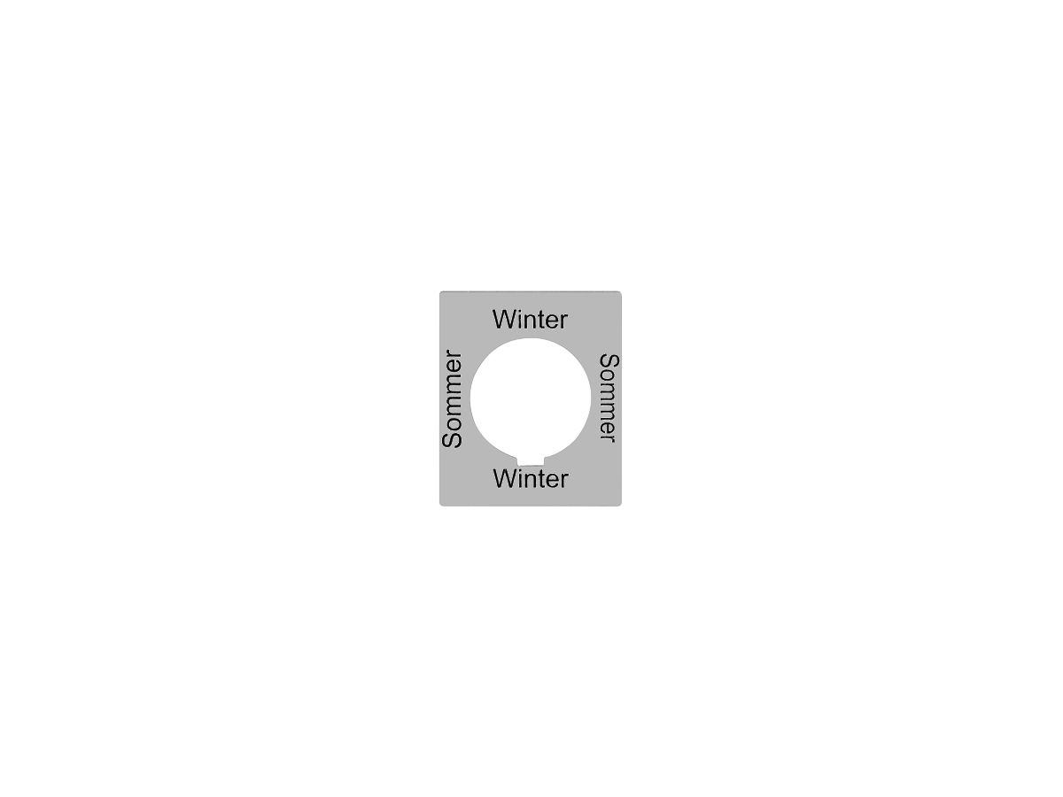 Kennscheibe Somm.-Winter-Somm. -Winter für Schlüsselschalter FLF FH