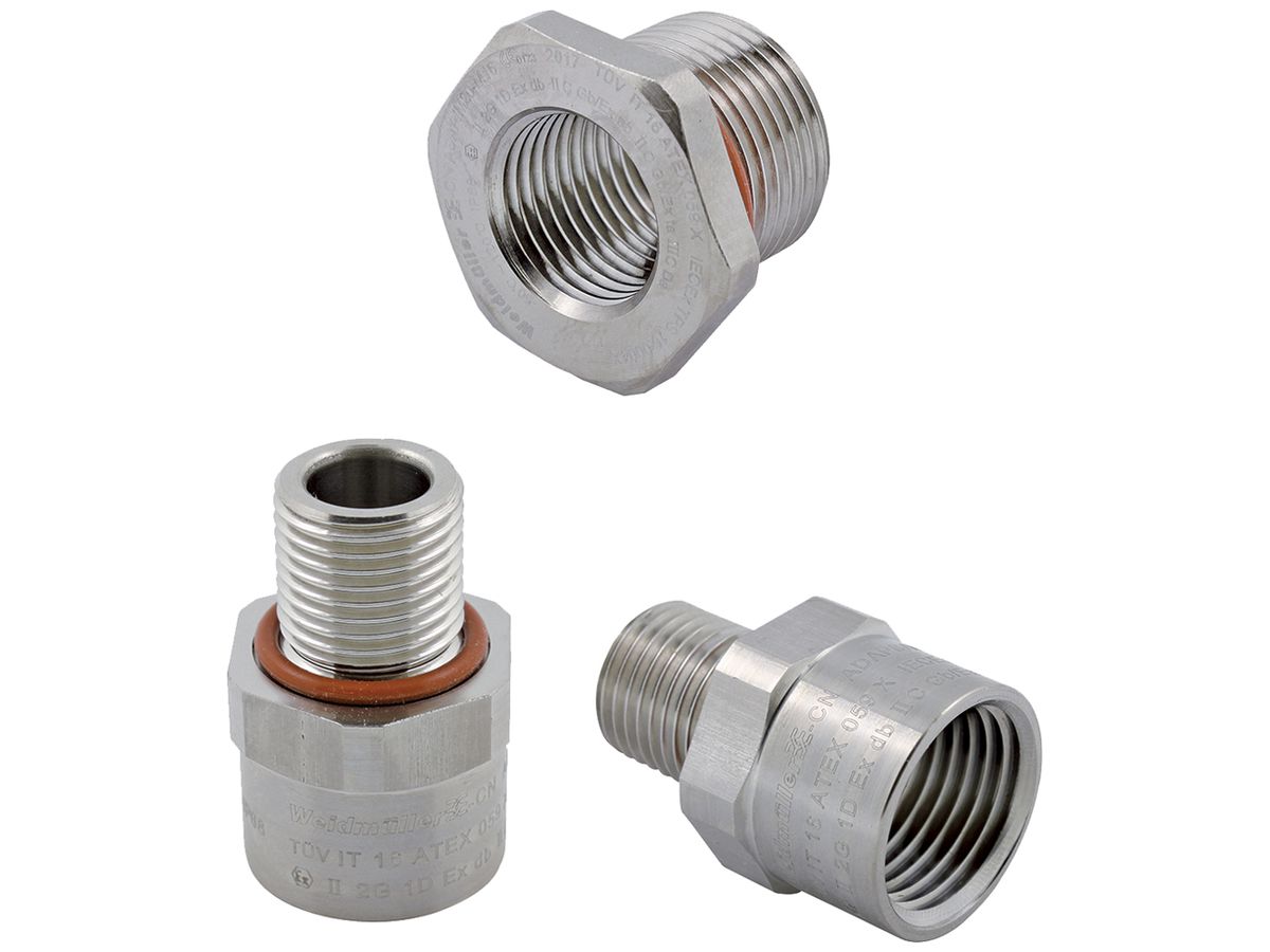 Adapter Ex Weidmüller ADAP aussen NPT 3/4" innen M20 Messing