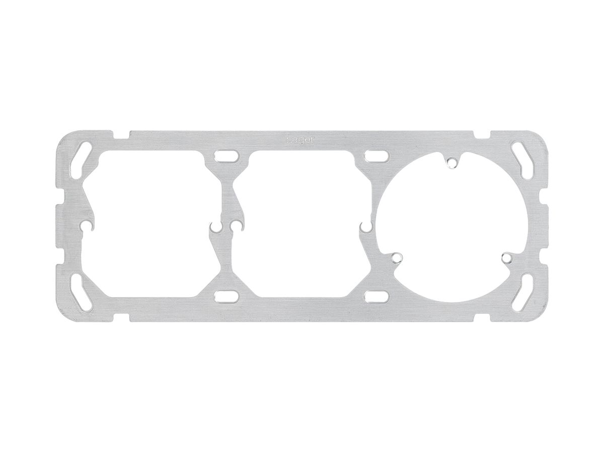 Befestigungsplatte Hager 1×3 horizontal 197×77mm