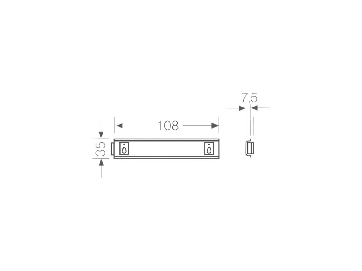 Profilschiene Hensel KGTS 02 Hutprofil 35mm, für KG 9002