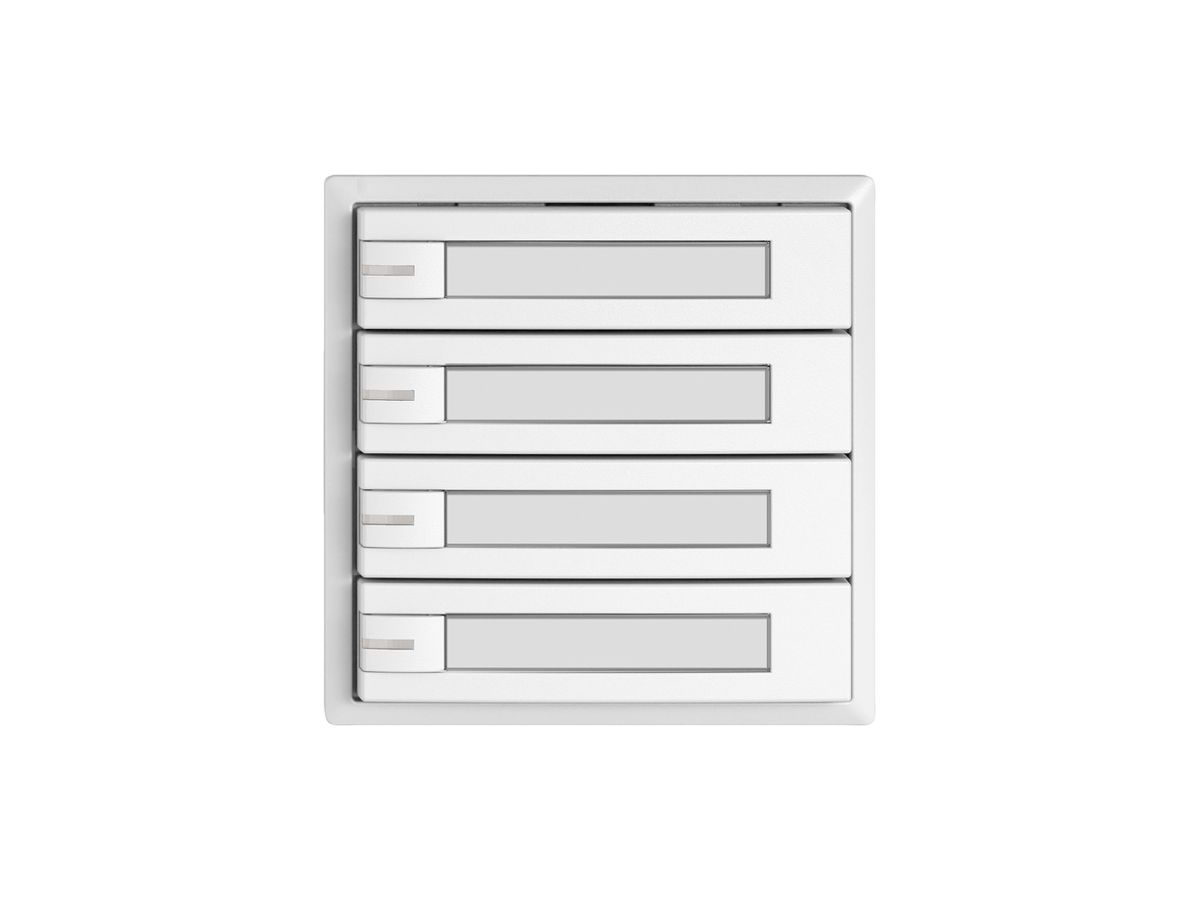 KNX-Taster RGB EDIZIO.liv SNAPFIX® Temperaturfüh.RGB-LED Pap.4×T 1-Tbed.ws