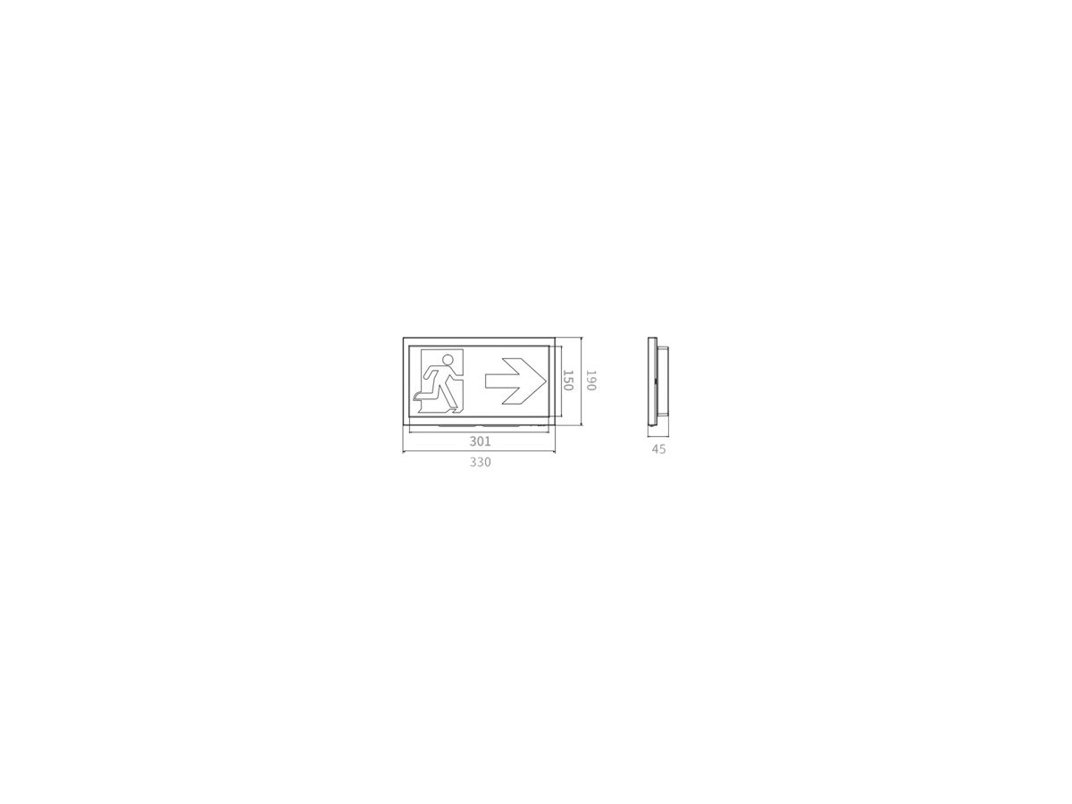 LED-Rettungszeichenleuchte Sylvania LifeSafe IP40 Aufbau/Einbau 140lm 3hPt ws