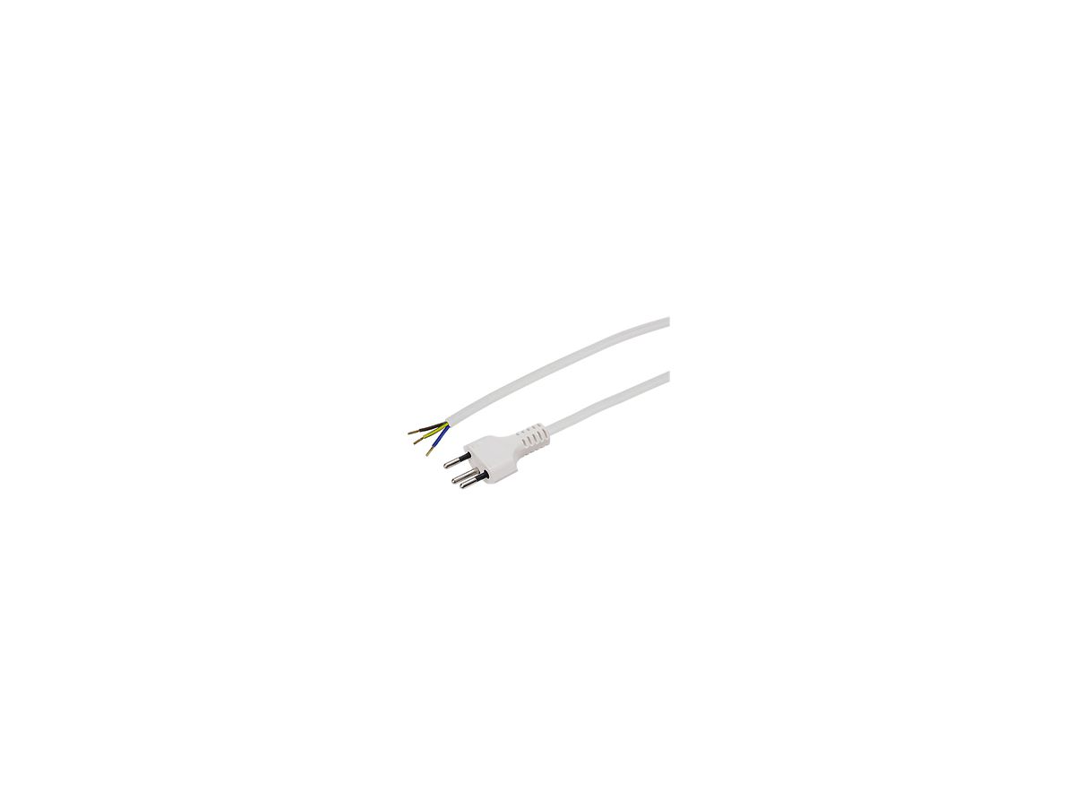 Anschlusskabel MH Td 3×1.5mm² 3m weiss Stecker T12