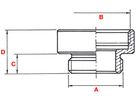 Erweiterung M20/M25 Messing vernickelt