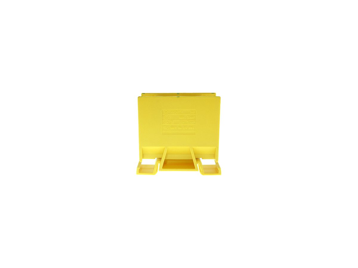 Abzweigklemme Woertz 35…70mm² 192A 800V Schraubanschluss 2×1 TH35 grün/gelb
