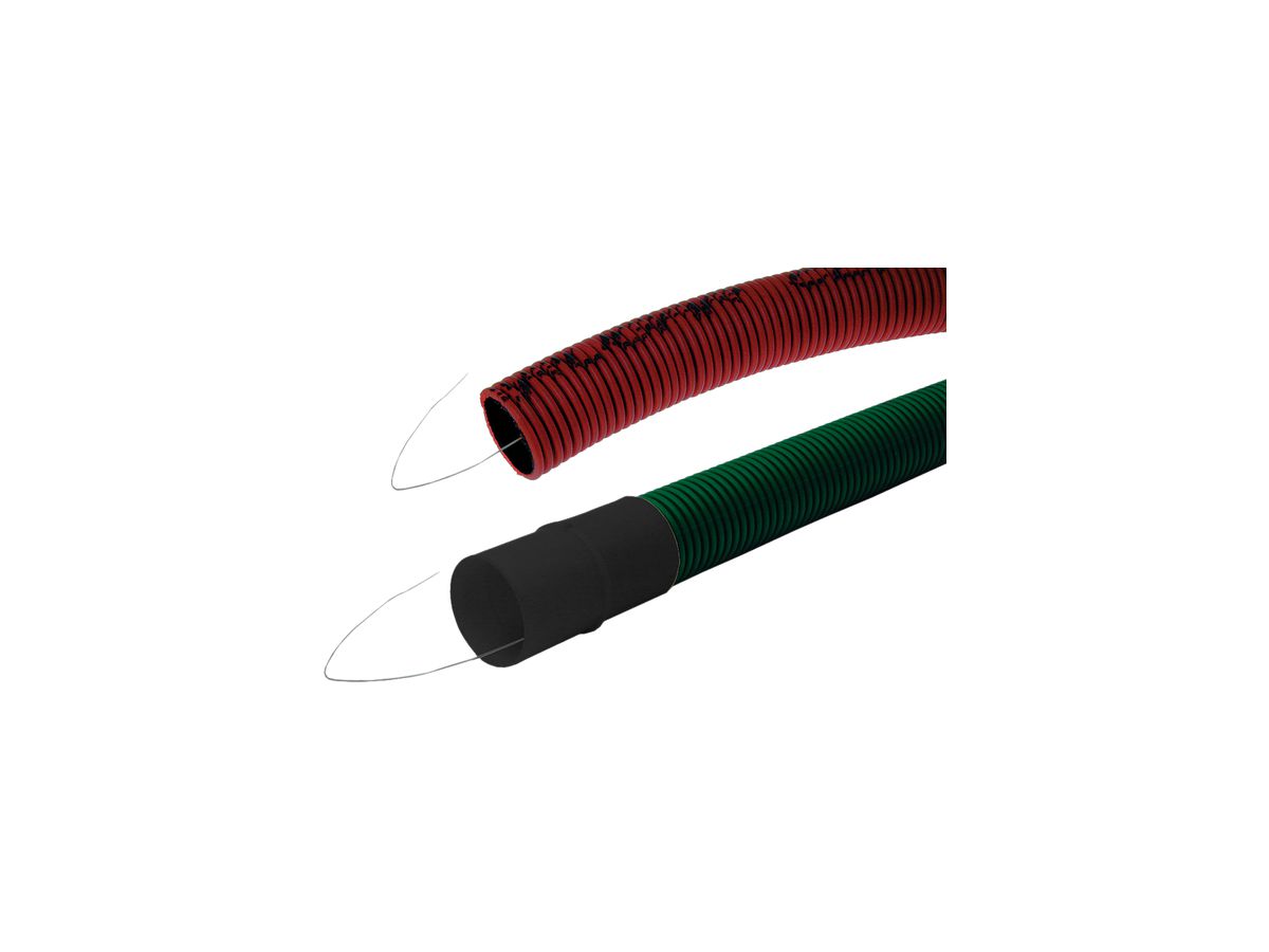 Kabelschutzrohr PE mit Draht 40mm rot